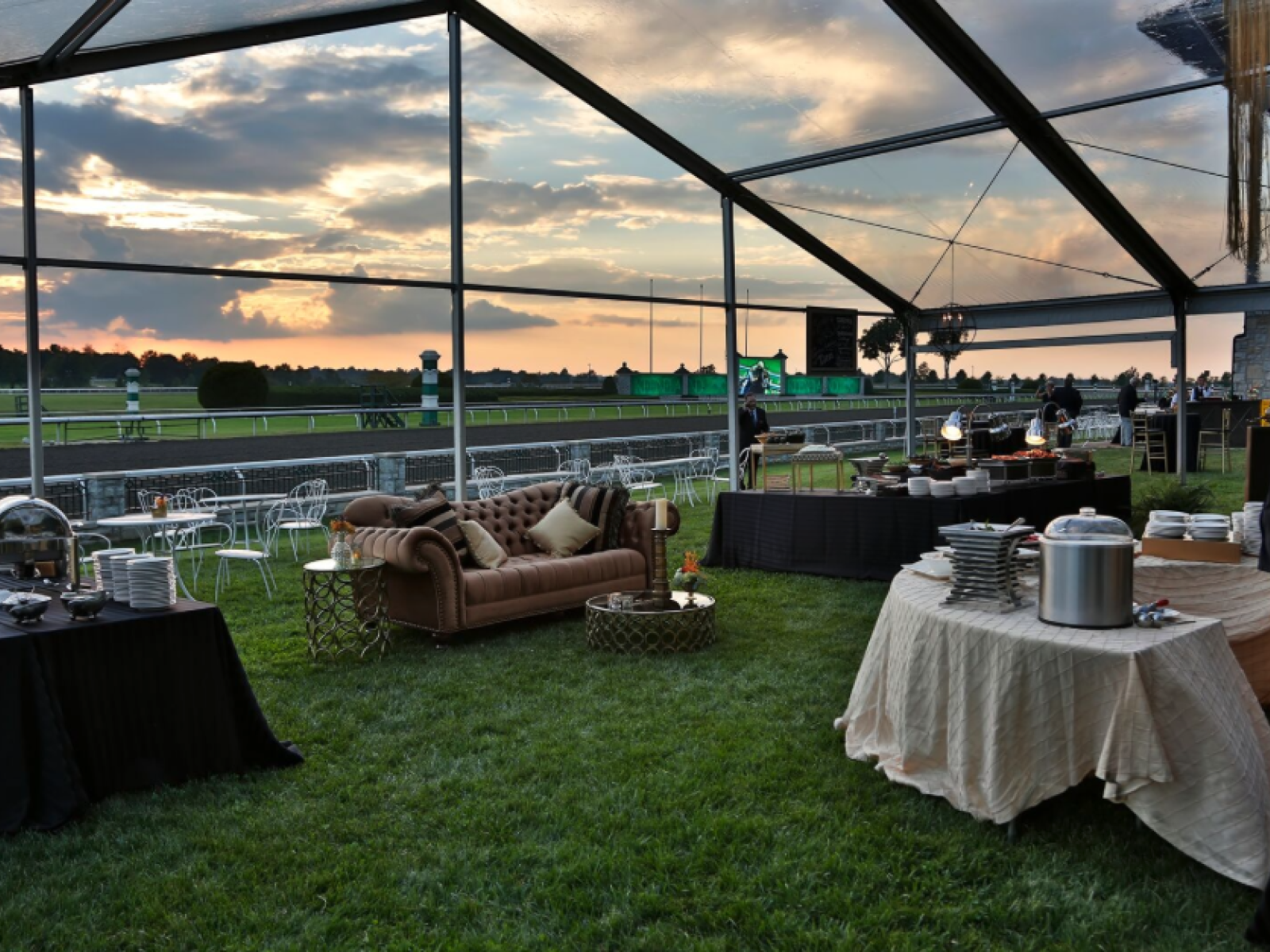 Tent overlooking Keenraceway Club lawn